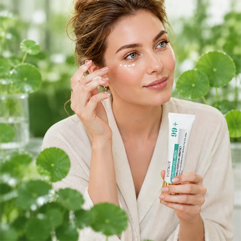 YUITIKUE Centella Asiatica Brightening Eye Cream 20g Even Complexion Refreshing Anti-Dark Circle Moisturizing Eye Treatment