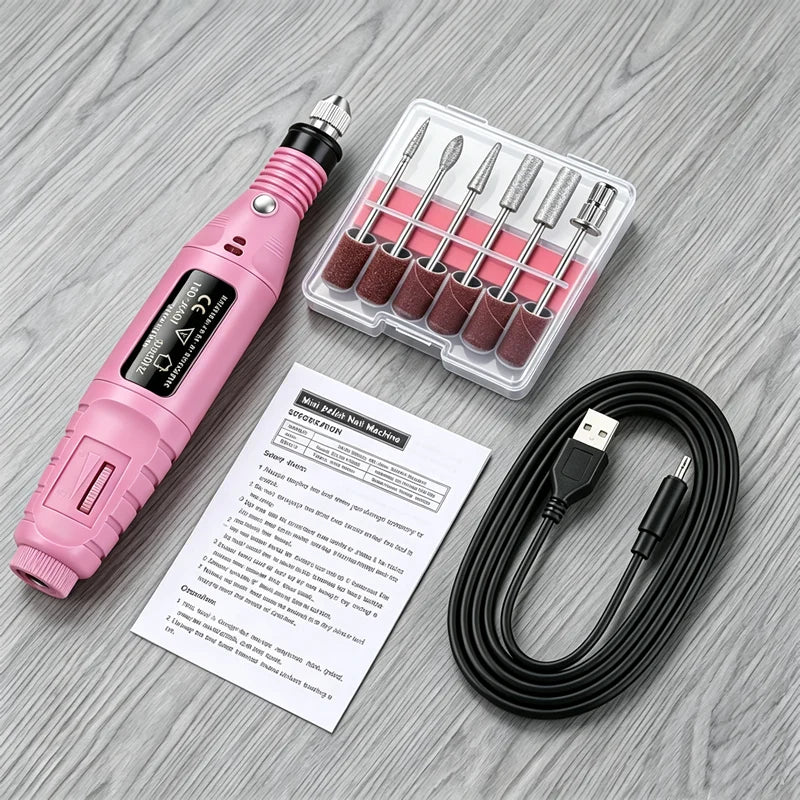 Professional Electric Nail Drill Machine Lathe Kit Nail Sander File for Manicure Cutter Set Art Supplies Salon Grinder Tools