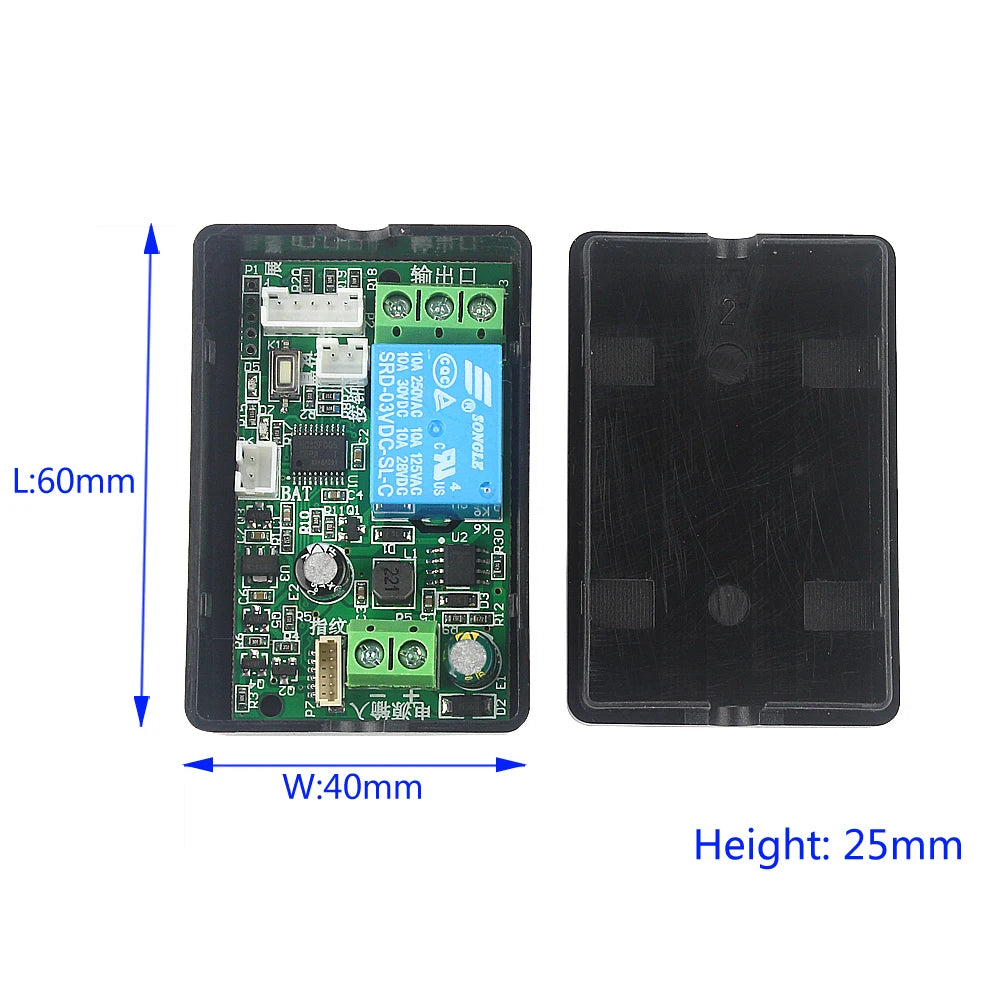 Fingerprint access control relay module DC7v-30v door lock controller Switch fingerprint  induction electric lock control board