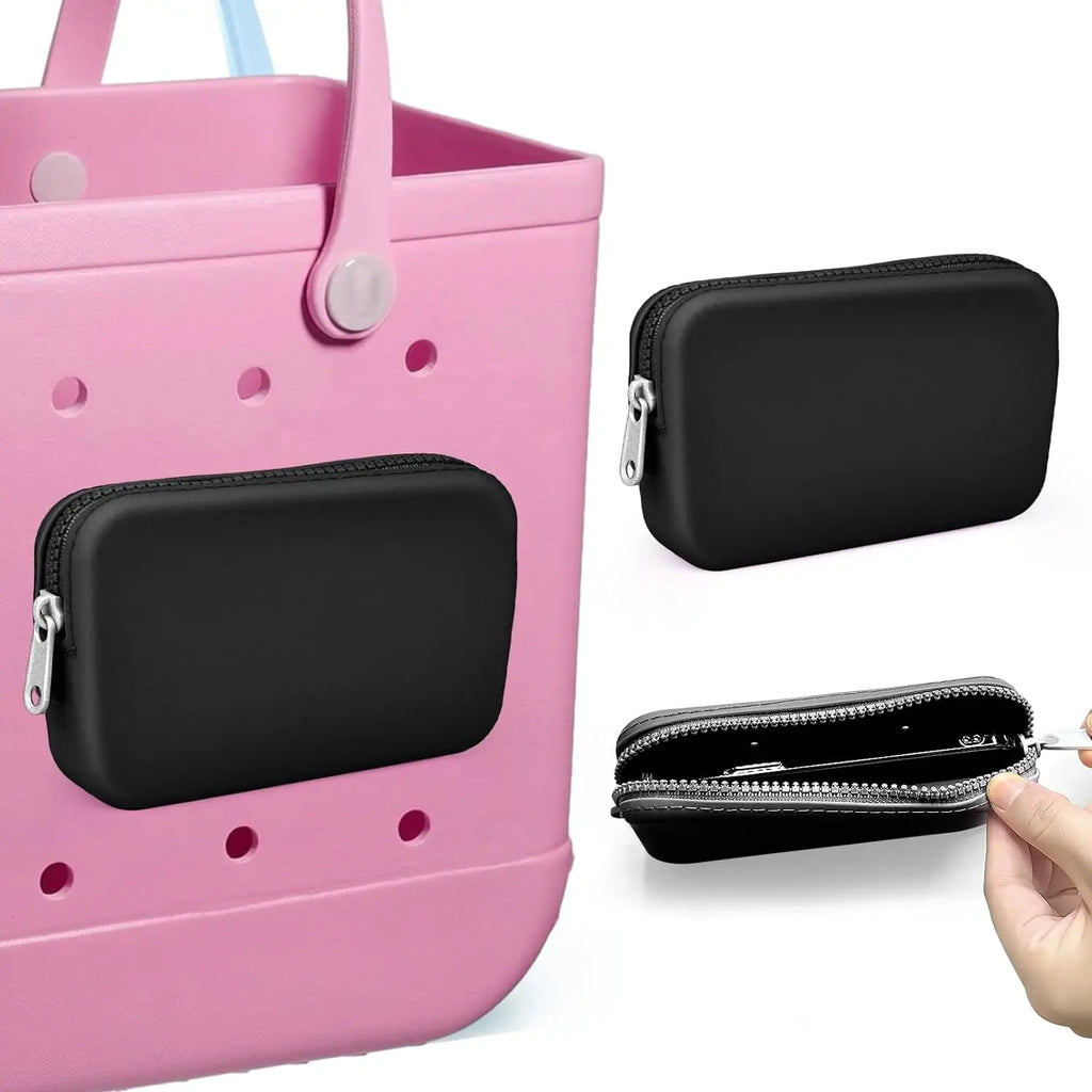 1Pcs Silicone Phone Holder for Beach Bag, Soft Silicone Insert Wallet Charm for Bo Bag Accessories, Attachment for  Beach