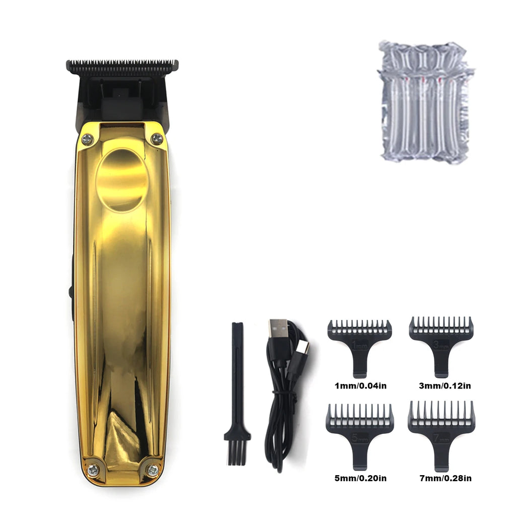 Beard Trimmer for Men with DLC Blade T-Blade Zero Gapped 8000RPM 5W Low Noise Cordless Professional Hair Trimmer Machine Barber