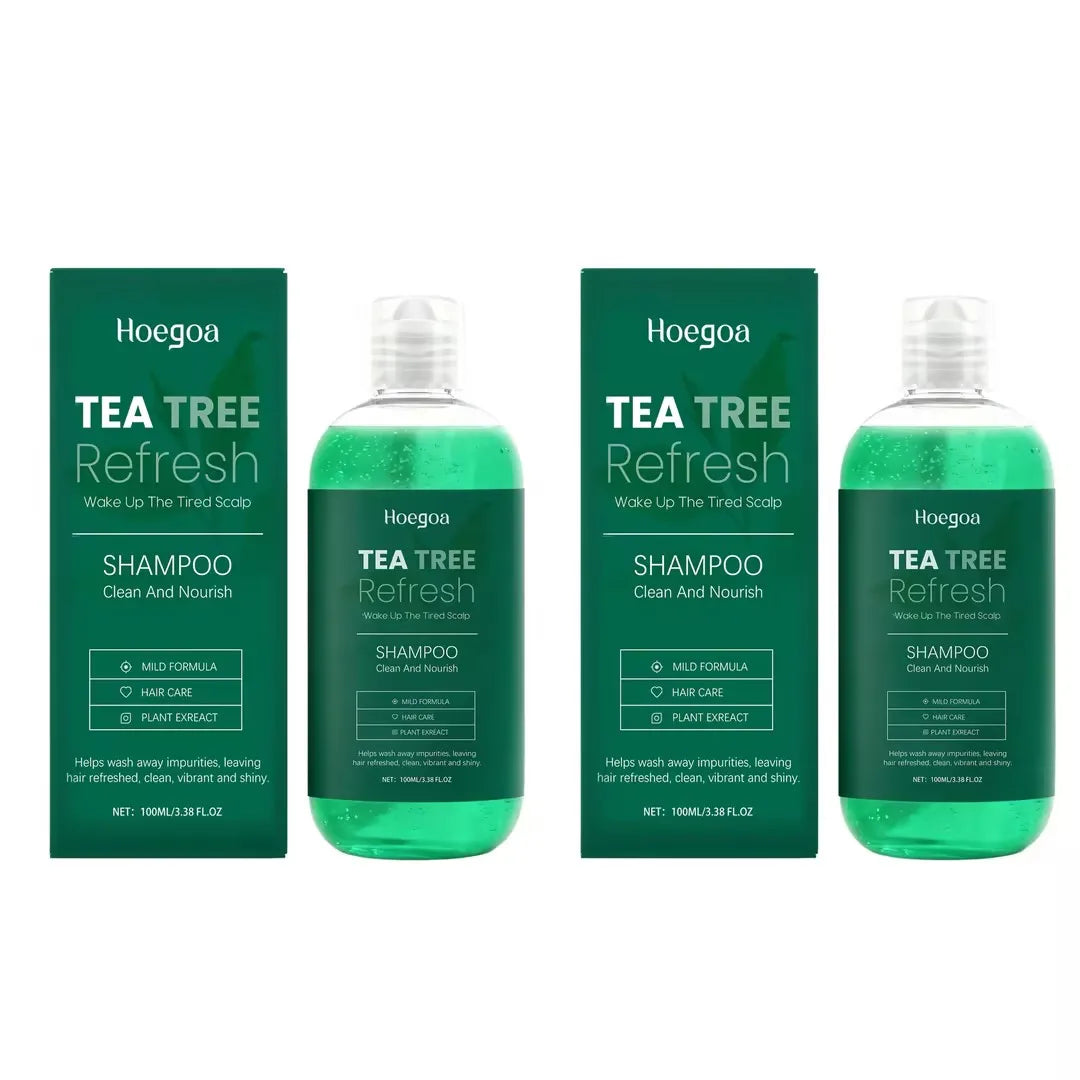 Tea Tree Oil Refreshing Hair Shampoo Deep Cleaning Nourish Scalp Remove Dandruff Reduce Breakage Frizz Smooth Hair Care Shampoo