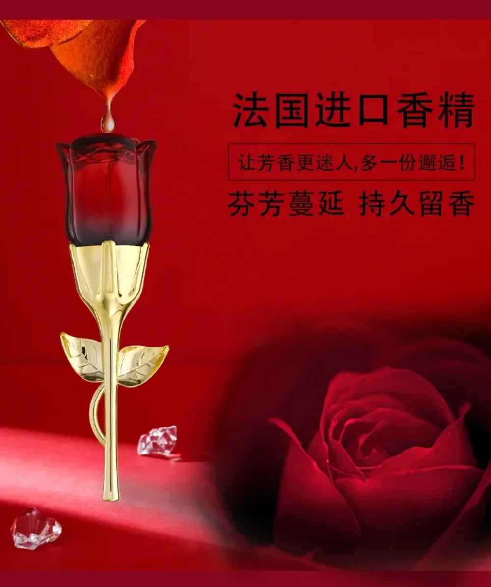 50ml Women EDP Perfume Midnight Rose Long Last Elegant Floral Fragrance Creative Red Rose Shaped Bottle Lady Romantic Gift