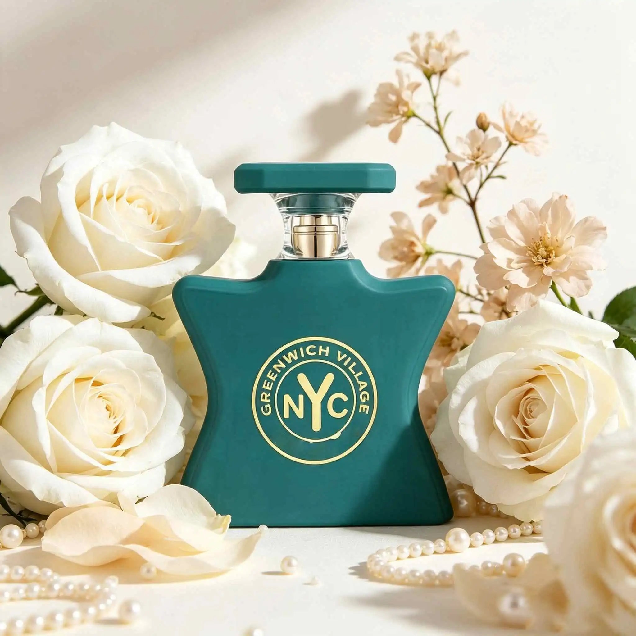 Greenwich Village EDP perfume opens with bright lychee‑citrus, elegant white floral heart, long‑lasting ambroxan‑vanilla‑oakmoss dry‑down. Long wear amber‑floral for men and women.
