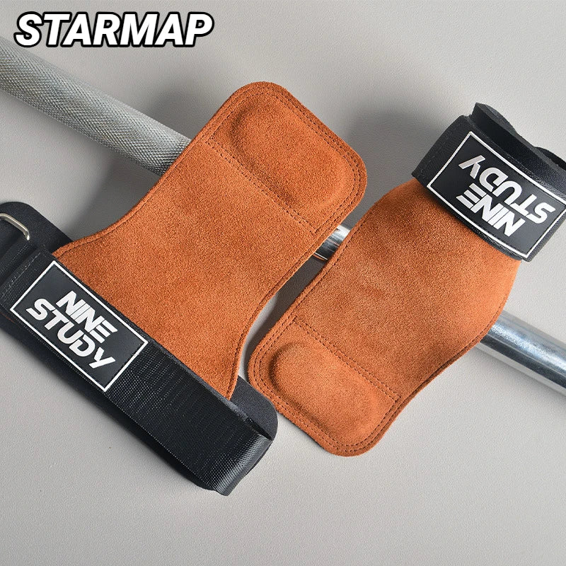 1Pair Gym Pull-Up Grip Strap Wrist Straps Anti-Slip Weight Power Belt Lifting Pads Deadlift Workout Palm Protection Gloves