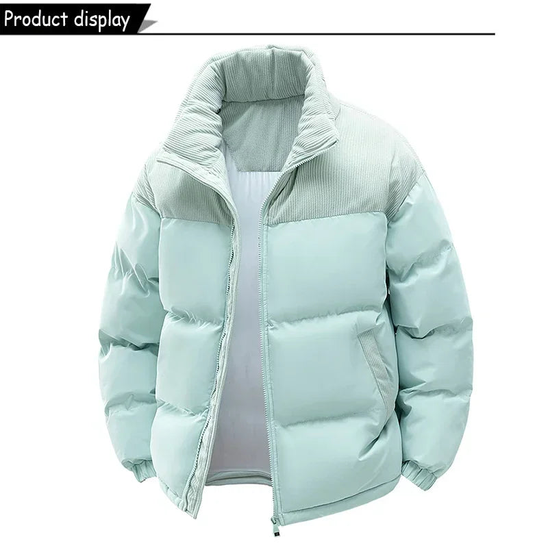 Winter Men Waterproof Windproof Casual Jacket Mens Puffer Hooded Fashion Jacket Man Outdoor Loose Thick Jacket Windbreaker Parka