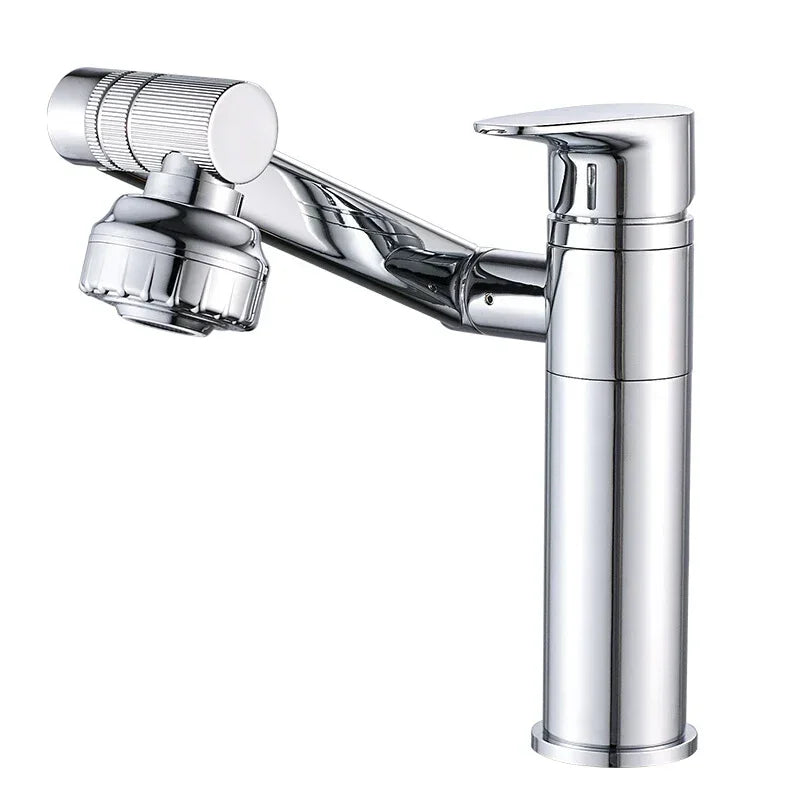 1080° Swivel Bathroom Sink Faucet Basin Faucet Mixer Deck Mounted Splash Proof Water Tap Shower Head Aerators Tapware