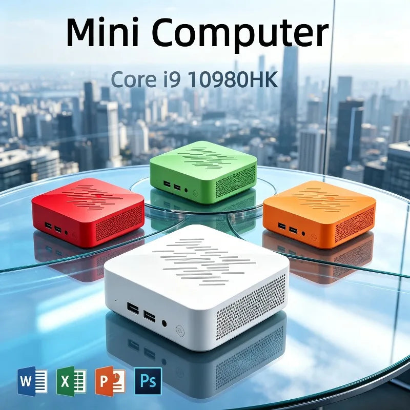 Hyper Core i9-10980HK Mini PC with 16GB RAM and 1TB or 2TB Large SSD, 4K High Definition, perfect for Gaming and Office Desktop.
