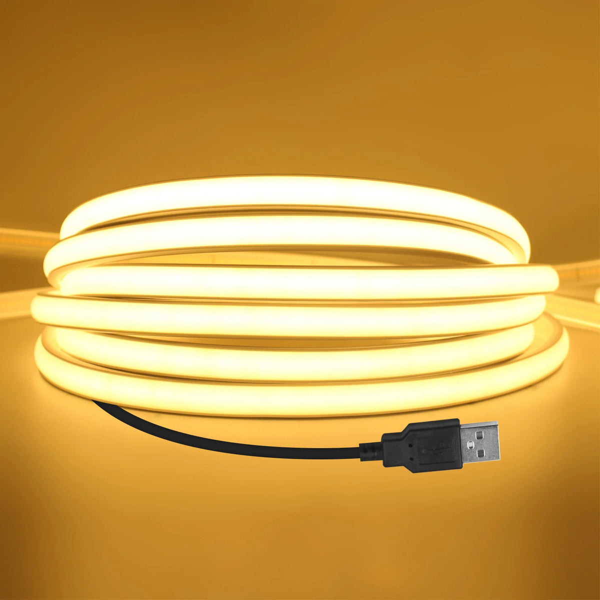 COB Neon LED Strip 5V 320LEDs/m Waterproof Dimmable LED Neon Rope Light Flexible Tape for Kitchen Cabinet Bedroom TV Backlight