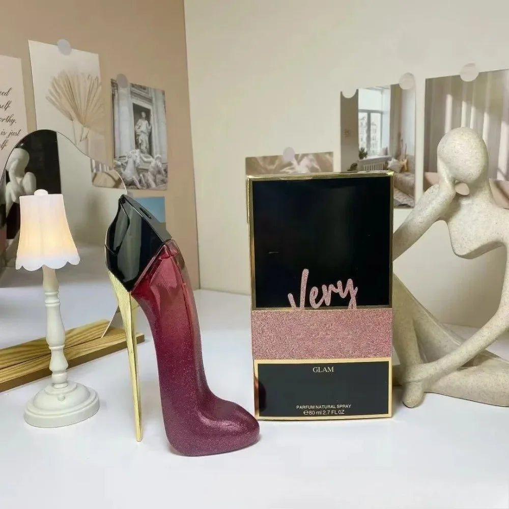 80ml High Heel Shaped Perfume for Women, Long Lasting Sweet Floral Fragrance Spray, Luxury Gift Box