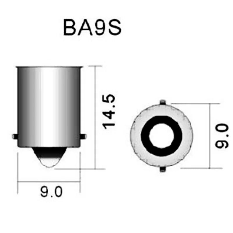 2pcs BA9S T4W LED Car light bulb Wedge 10SMD 7070 Chip Led interior Car LED Parking DRL License Plate light White 12V