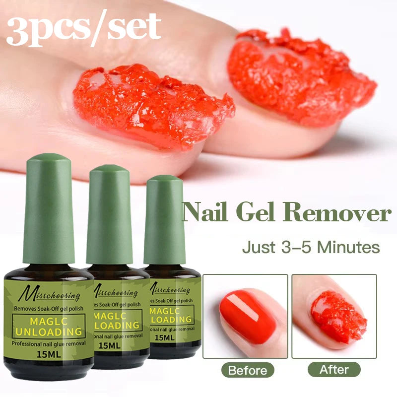 15ml Nail Polish Remover For Nails in 3-5 Minutes Easily Quickly Removes Semi Permanent Soak Off UV Gel Polish Burst Gel&nailoil