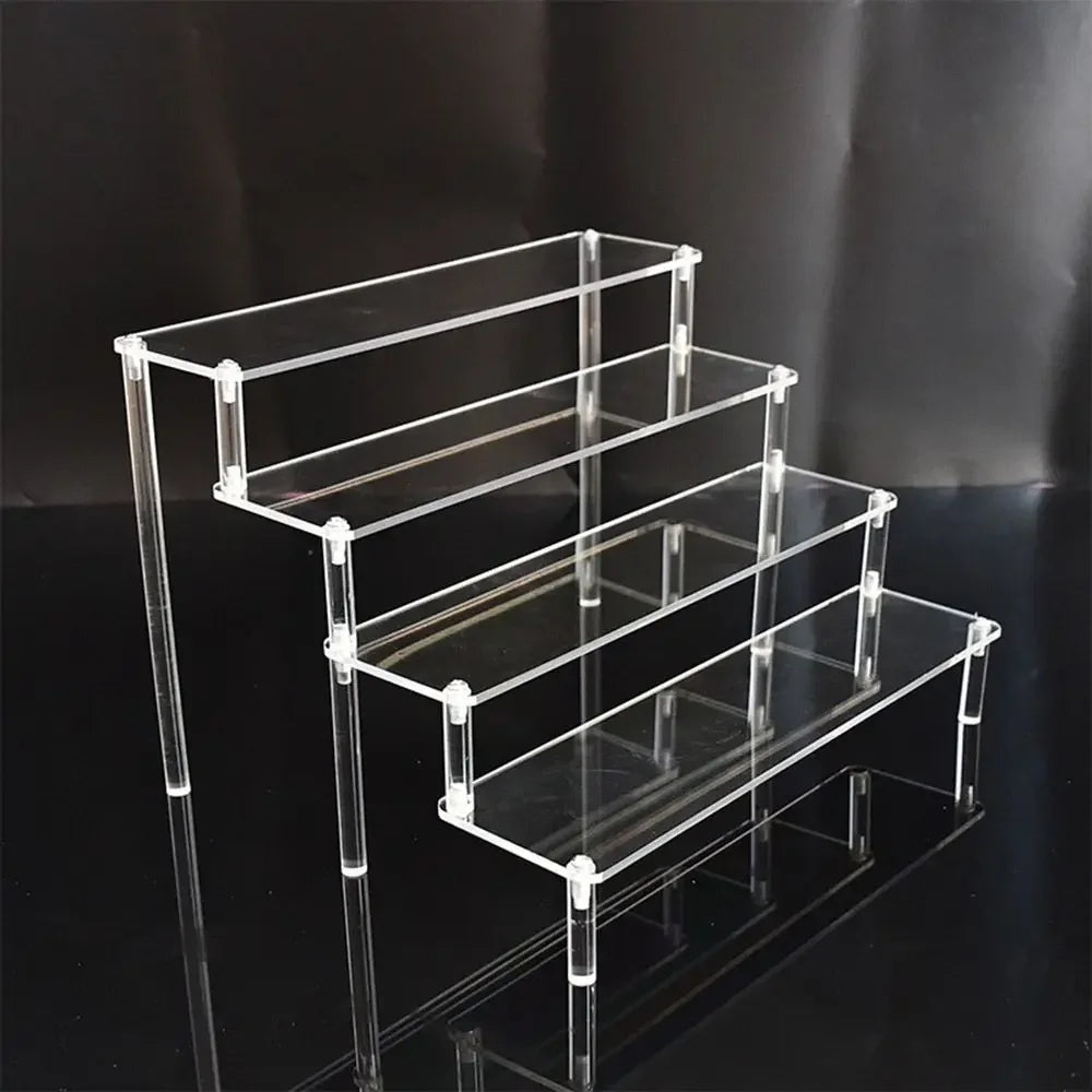 Home Multi Layer Ladder Storage Rack Handmade Blind Box Doll Display Rack Cosmetics Wallet Jewelry Trapezoidal Display Rack