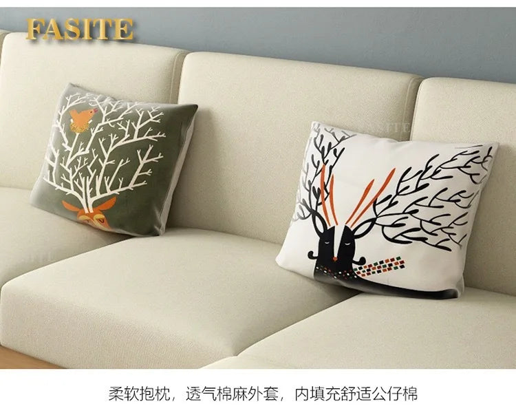 Furniture Nordic Solid WooWooden Living Room Simple sehold Turning Divan Small Apartment