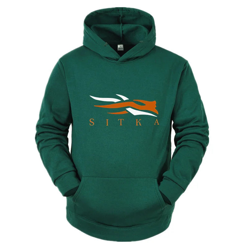 2026 New SITKA Letter Printed Fashion Men's Street Harajuku Y2K Autumn/Winter Hoodie Hip Hop Warm Sports and Leisure Clothing