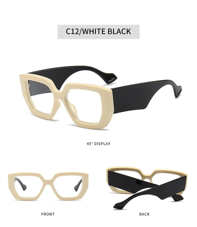 Square Reading Glasses For Women Optical Lens Prescription Men's Eyeglasses Big Thick Frames Presbyopic Eyewear Trendy