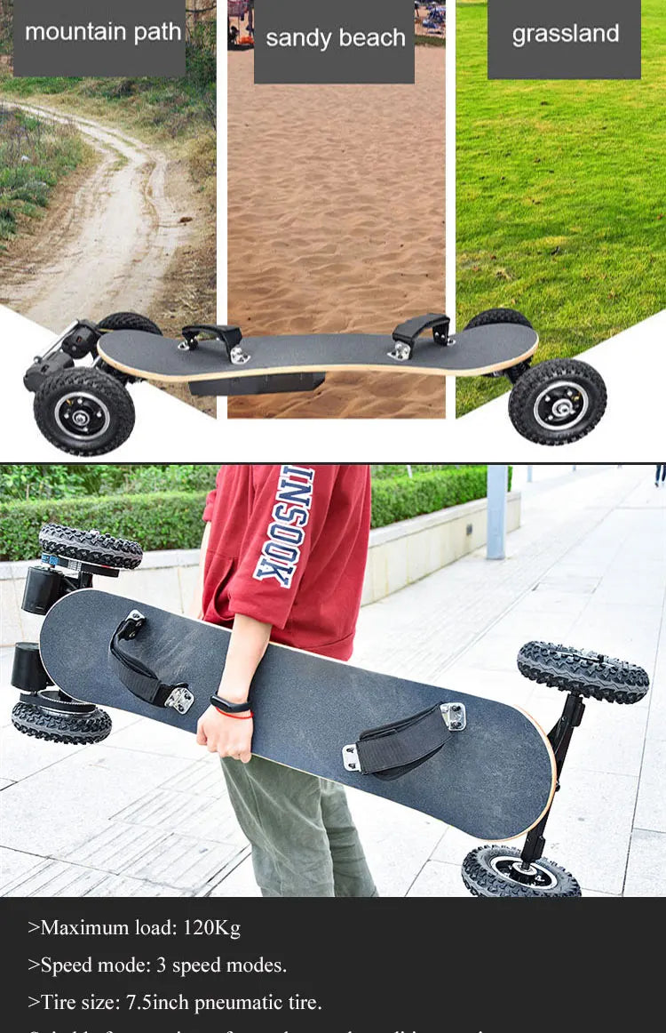 800w 700w Kit Electric Skateboard Motor Off-road with Lights Elektro-skateboard Motor-kit