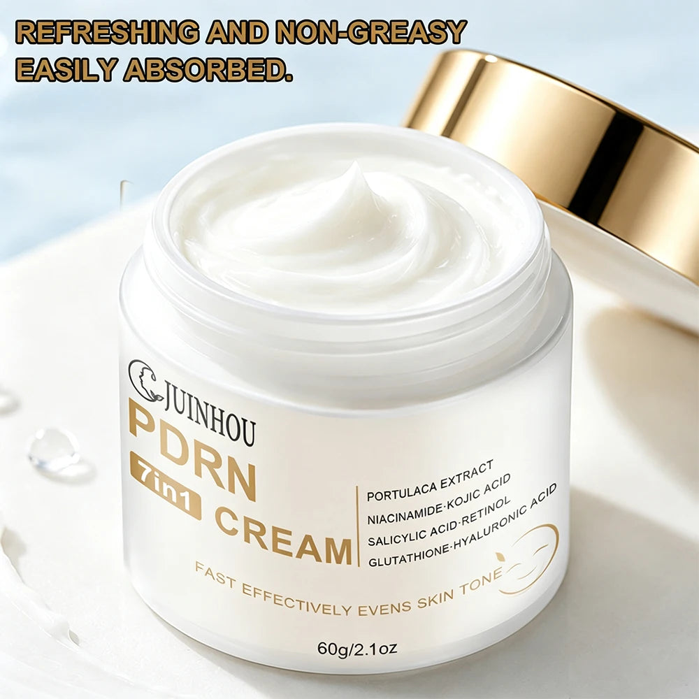 JUINHOU 7in1 Face Cream With PDRN Glutathione Hyaluronic Acid Multi‑Ingredient Moisturizer Smooth Rough Skin Dull Skin Daily Car