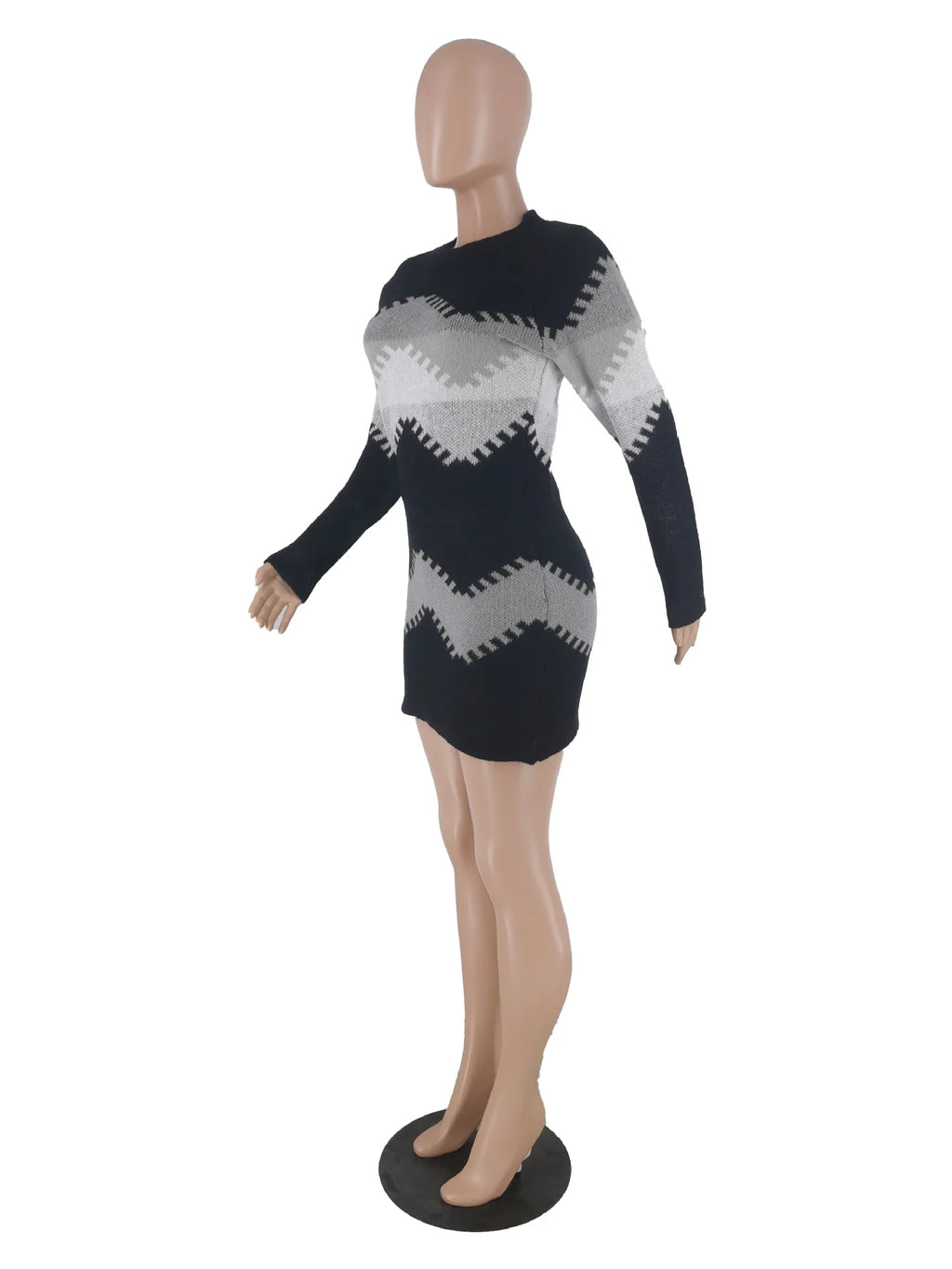 Elegant Party Dresses Female Clothing Women's New Style Women's Fashion Knitted Women's Pullover Knitted Patchwork Tops Dresses
