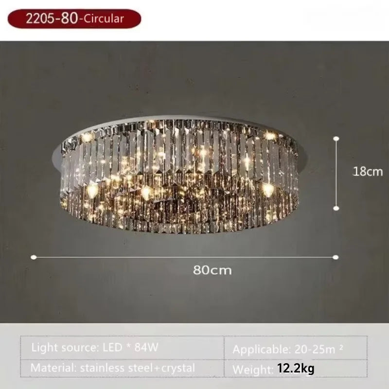 Modern Crystal for Dining Room Led E14 BULBS K9 Crystals Lighting Lamp Living Room Ceiling Light