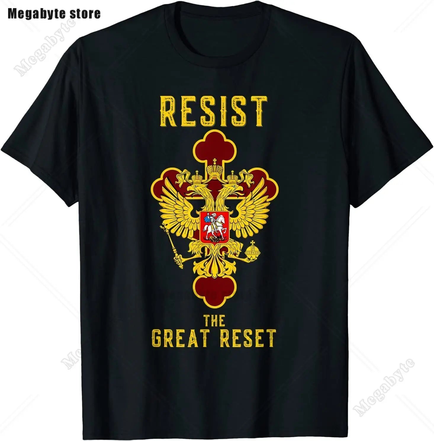 Russia Flag T-Shirt Cool Russian Premium Great Gift T-Shirt Classic Graphic High Quality Round Neck Short Sleeved Tops Tees
