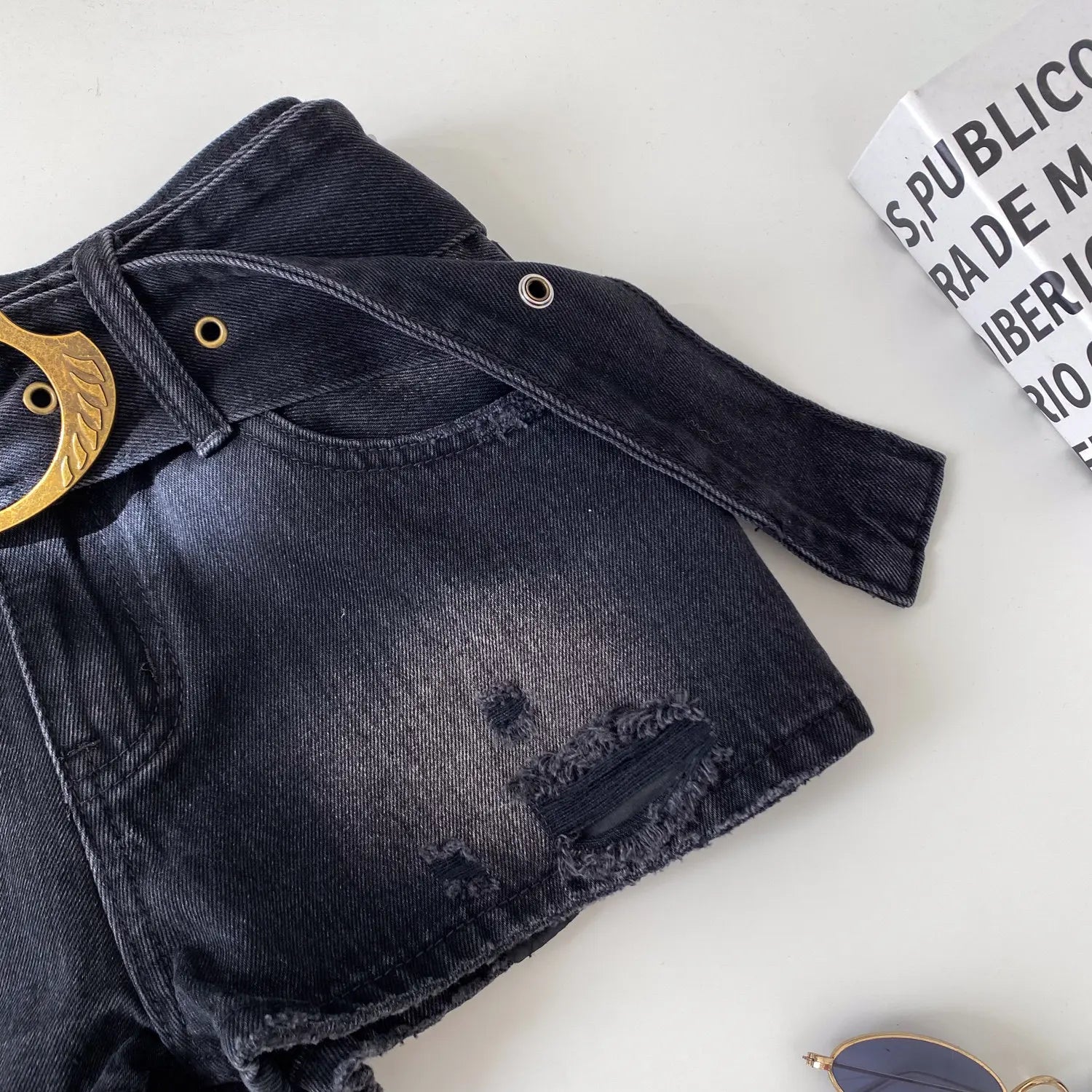 American Retro High Waist Denim Shorts Women Summer Ripped Mini Hot Girl Style Street Fashion Versatile Daily Casual Jeans Women