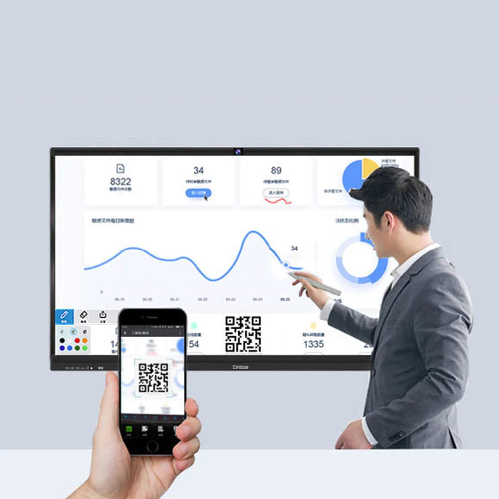 55/65/70/84 Inch IR All in One Pc Multi Touch Interactive Flat Panel Display, Hot Sales for Commercial and Educational Use