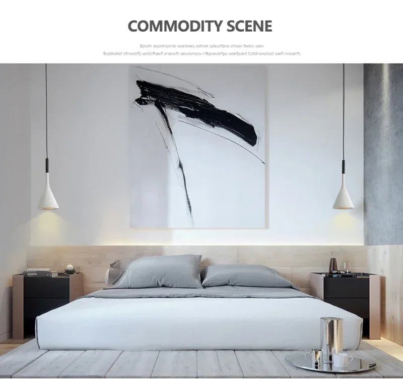 Modern Led Pendant Lights  White Light E27 for Kitchen Fixtures Bedroom Table Dining Room Hanging Lamp Lampshade Home Chandelier