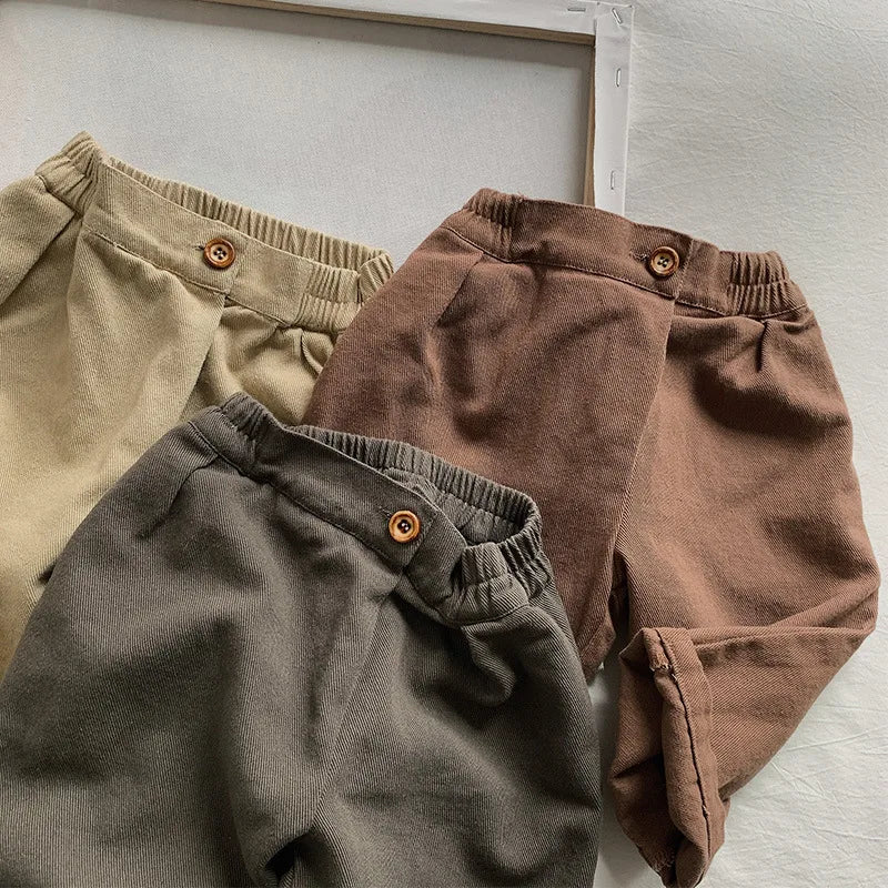 2026 New Solid Girls Harem Pants Spring Children Trousers Baby Long Pants Autumn Loose Kids Casual Pants Baby Clothes