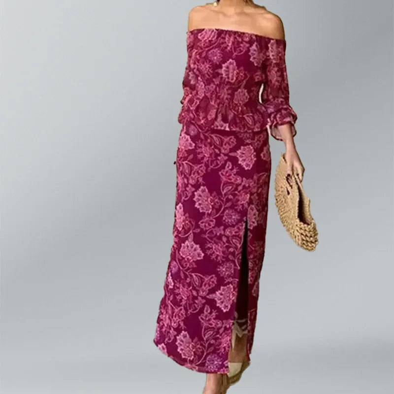 New Spring/Summer Women's Fashion Casual Sexy Sleeveless Printed V-neck Waist Folding Bag Hip Dress