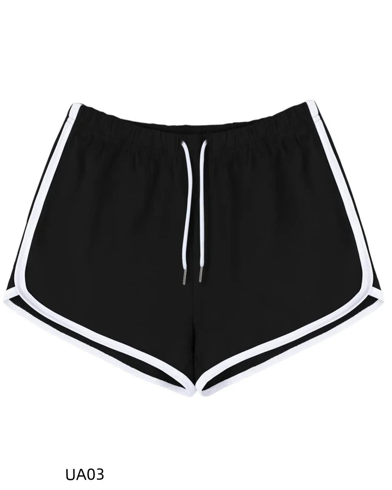 Women's Cotton Casual Shorts Elastic Waist Drawstring Running Sports Lounge Summer Dolphin Gym Workout Lounge Shorts