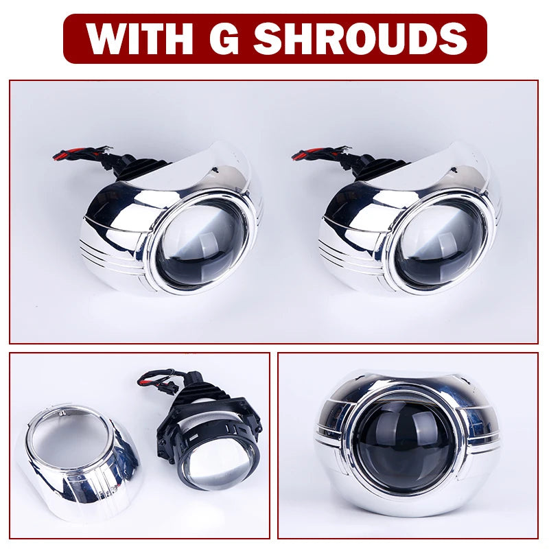 3 Inch H4 H7 LED Angel Eyes Bi LED Lenses 9005 9006 Projector Headlight For Hella Car Lights Headlamp Car Accessories RHD 160W