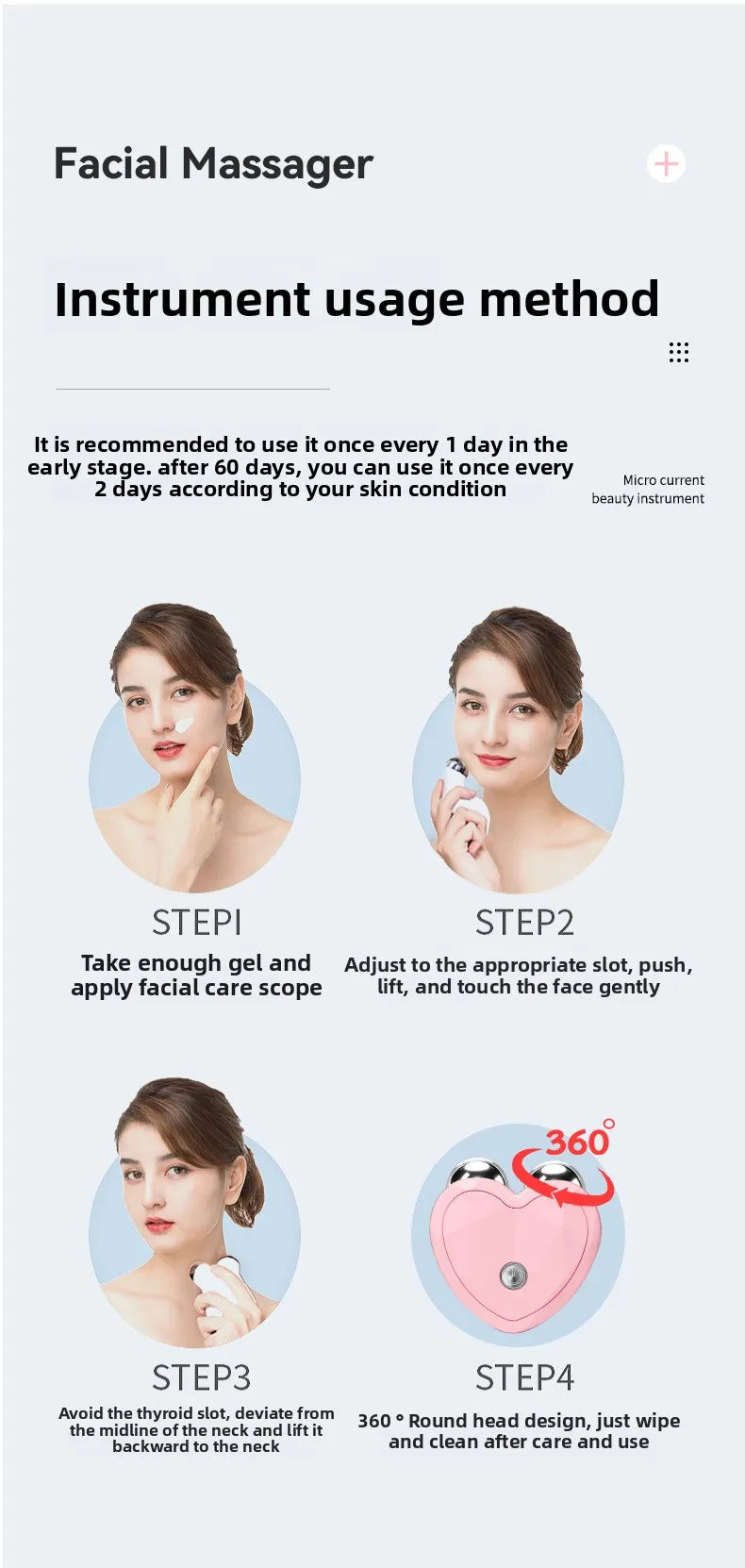 New 3D Microcurrent Face Lifting Massager Skin Tightening Rejuvenation Beauty Charging Facial Anti Wrinkle Skin Care Beauty Tool