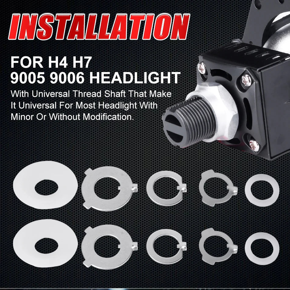 Bi-led Lenses Tuning H4 H7 H1 9005 9006 LED Projector Headlight Angel Eyes Universal Car Lights Accessories Retrofit 2.5 inch