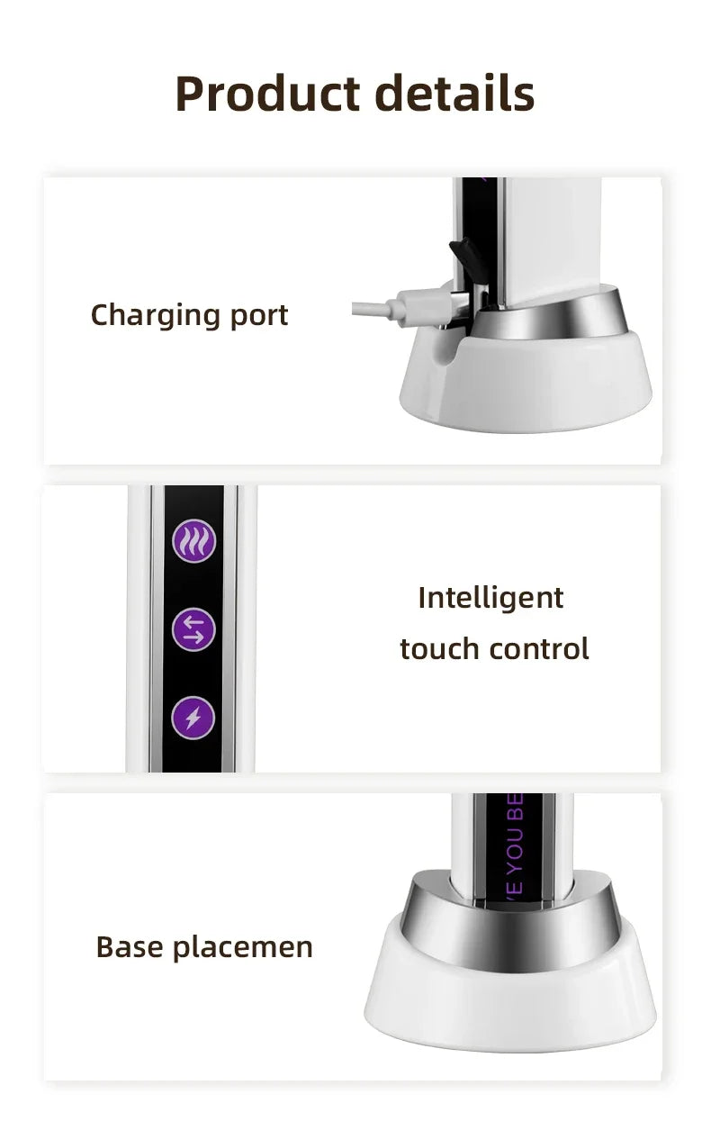 Micro Facial Massager EMS LED Phototherapy Rotary Massage Heating Electric Facial Massager Beauty Device Skin Care Tools