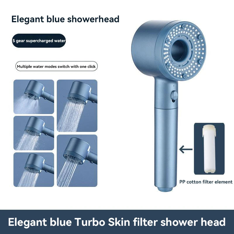 5 Modes Shower Head High Pressure Showerhead Portable Filter Rainfall Faucet Tap Bathroom Bath Home Bathroom New Upgrade