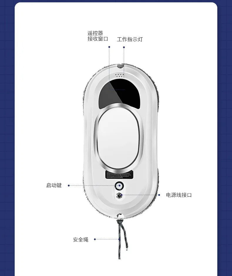 Fully Automatic High-altitude Cleaning Machine Long-lasting Battery Life Strong Suction Anti-drop Window Cleaning Robot 로봇 창문닦이