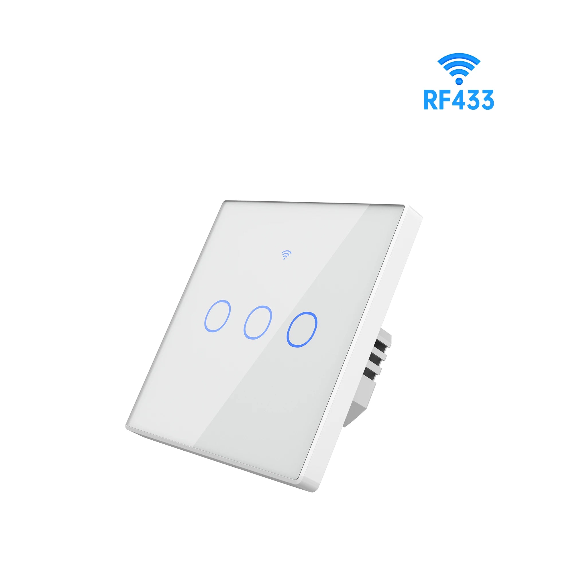 SIXWGH 1/2/3/4 Gang EU Touch Switch No Neutral Wire AC100-240V Panel Tempered Crystal Glass wall Light Sensor Switch
