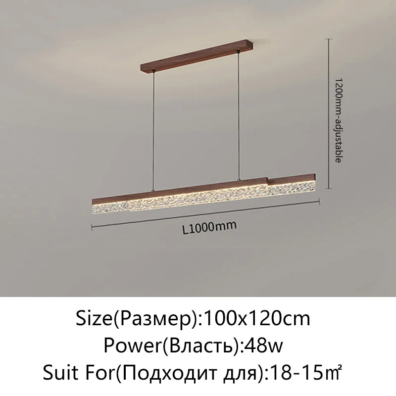 Modern Light Creative Bar Counter Strip Designer Lamps LED Pendant Light For Dining Table Kitchen Chandelier Adjust Function