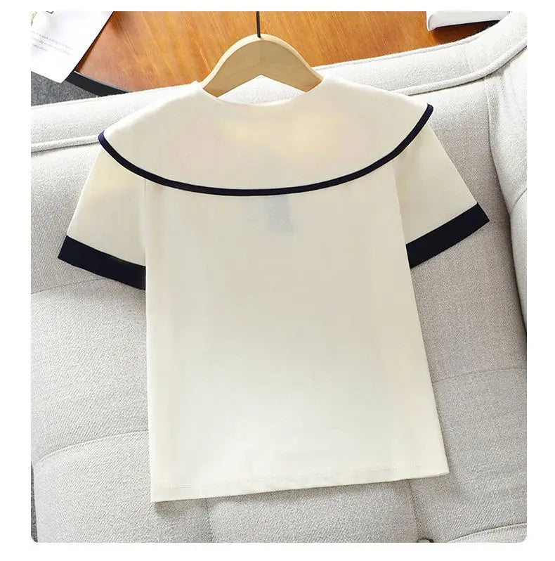 2026 New Summer Teenage Girls Clothing Sets Children Short Sleeve Top Shorts Two Piece Set Kids Casual Oufits School Clothing