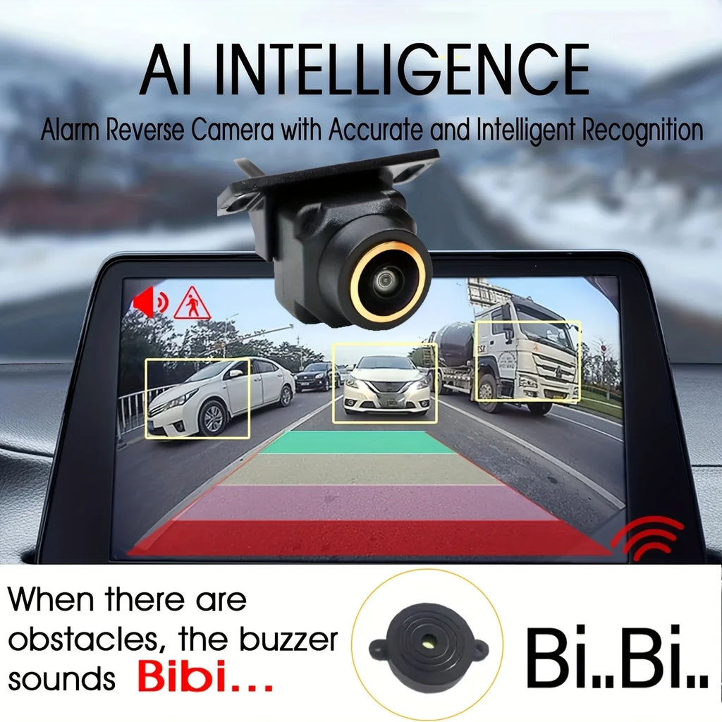 1080P AHD AI Smart Car Camera - Front/Rear/Spare Wheel View, Intelligent Tracking Parking Assistance, Universal Fit for Car