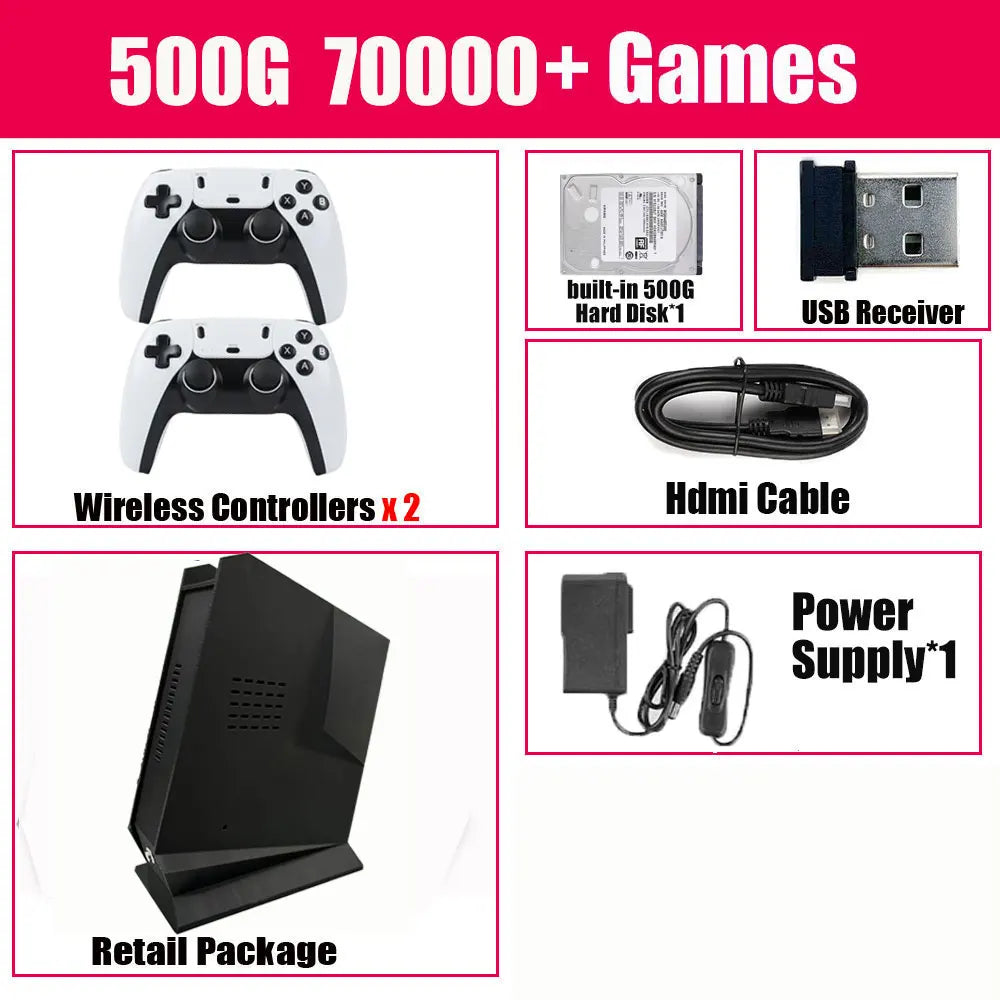 Mini PC Retro Game Box G3 Pro Dual System 99999+ Games 8G/16G RAM 2/4TB Intel Game Console for PS2 PS3 WiiU Wii GameCube Saturn
