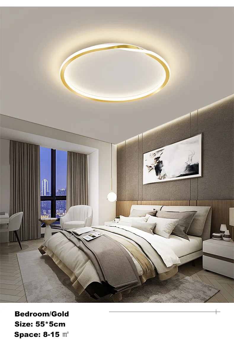 Modern LED Room Decoration Ring Ceiling Light Living Room Bedroom Dining Room Ceiling Lamp Indoor Lighting Decorative Lamps