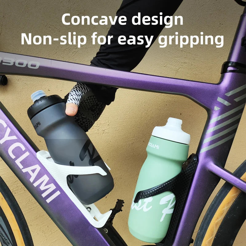 CYCLAMI Cycling Water Bottle 650ml Ultra Light Leak-proof Squeezable Camping Hiking Sports Bicycle Kettle Rapha 750ml Kettle