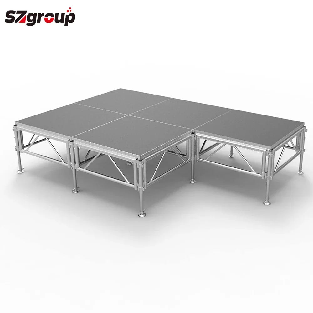 Aluminum Stage Stairs Provide Free Design Service 1.22*1.22m Aluminum Assemble Stage Stand for Concert Event