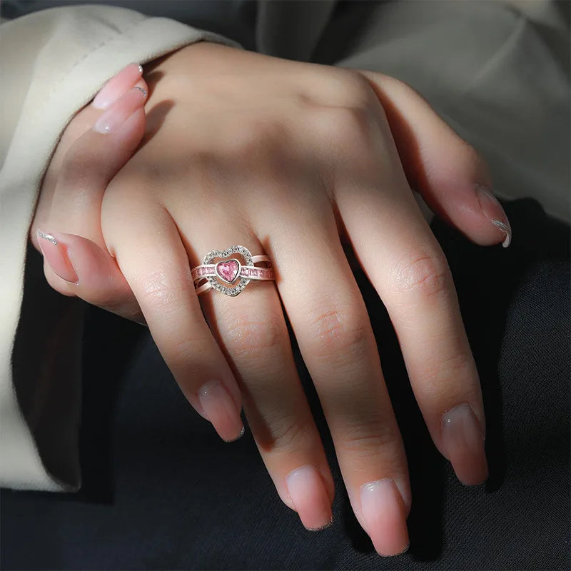 925 Sterling Silver Classic Ring for Women snowflake jewelry simple diamond ring imitation diamond women's ring