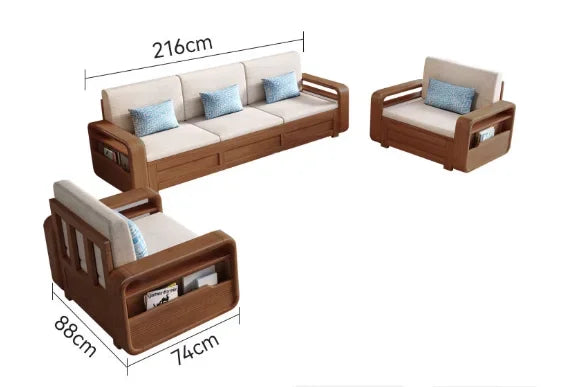 R134 Wood Storage Living Room Sofas Designer Sectional  Nordic Luxury Living Room Sofas Lounges Modern Banken Woonkamer Furnitur