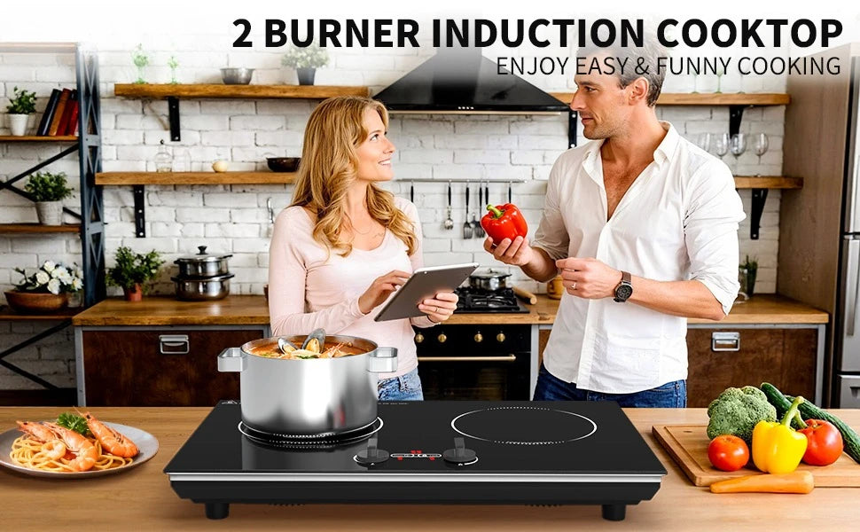 Induction Cooktop 4000W Countertop burners with Knob Control
