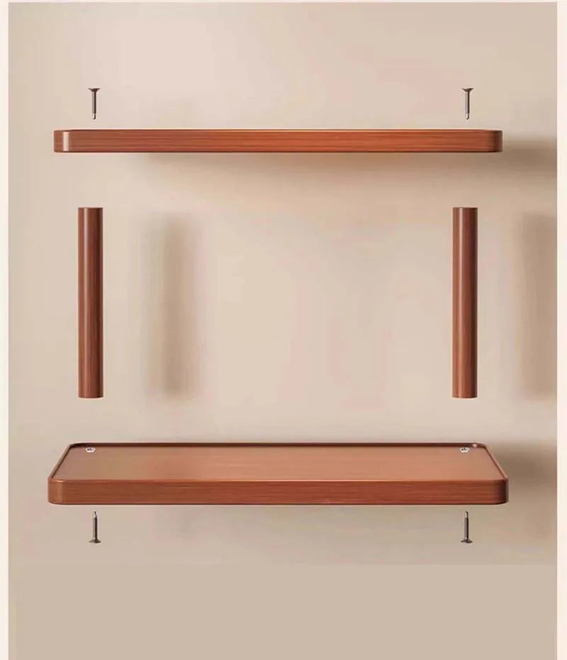 Versatile 2-Tier Wooden Storage Rack for Kitchen&Tea Room-Countertop Organizer with Decorative Desktop Multi-layer Storage Rack