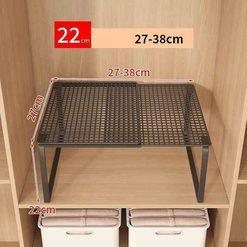 Stackable Telescopic Closet Shelf Retractable Expandable Wardrobe Divider Board  Adjustable Layered Partition Cabinet Organizer